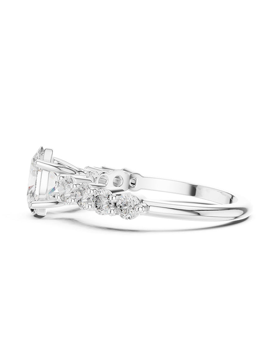 Anillo de compromiso - piedras laterales - AMORE288-OV-LG