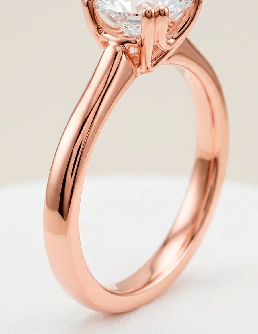Anillo de Compromiso - solitario - AMORE29-RD-CZ