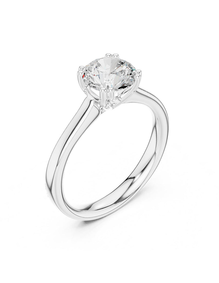 Anillo de Compromiso - solitario - AMORE29-RD-CZ