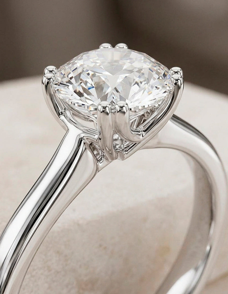 Anillo de Compromiso - solitario - AMORE29-RD-CZ