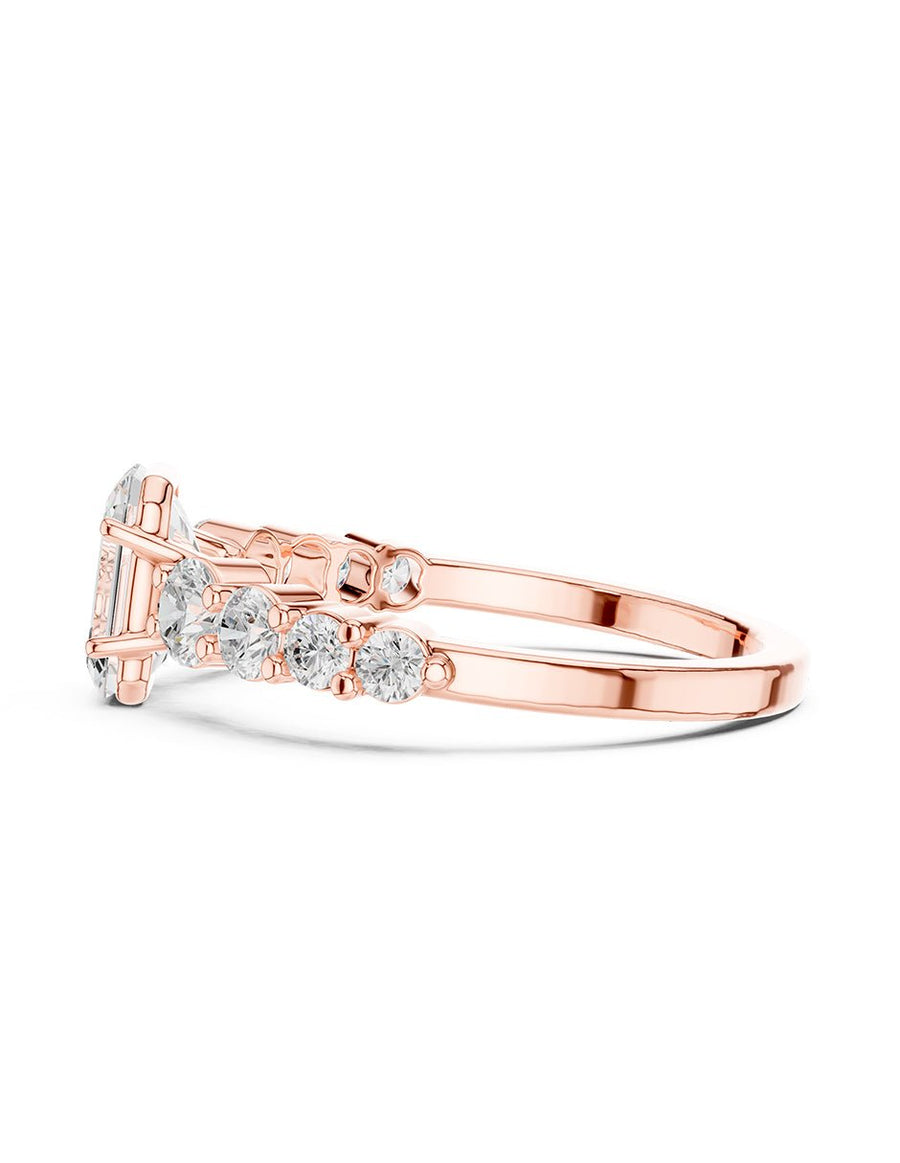 Anillo de compromiso - piedras laterales - AMORE294-EM-LG