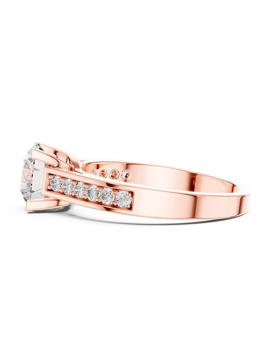 Anillo de compromiso - piedras laterales - AMORE295-RD-LG