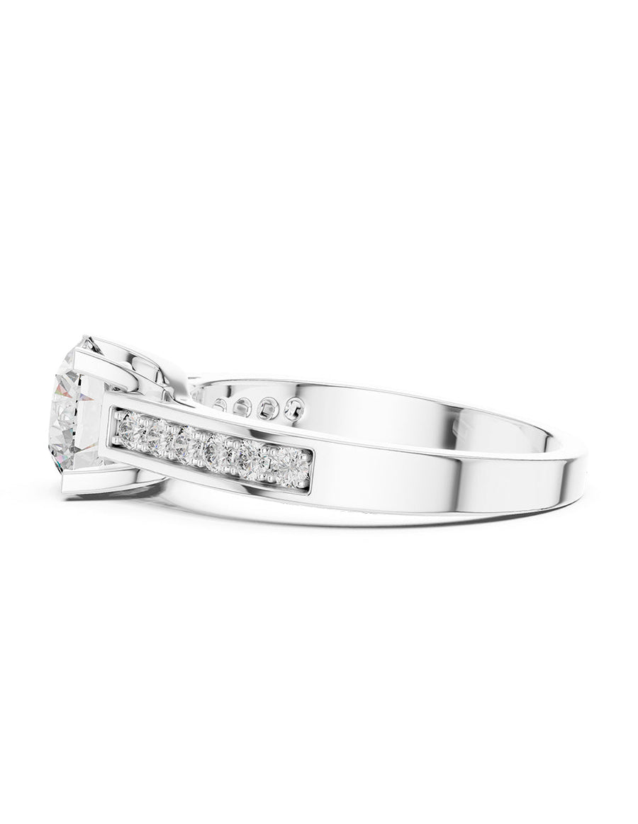 Anillo de compromiso - piedras laterales - AMORE295-RD-LG