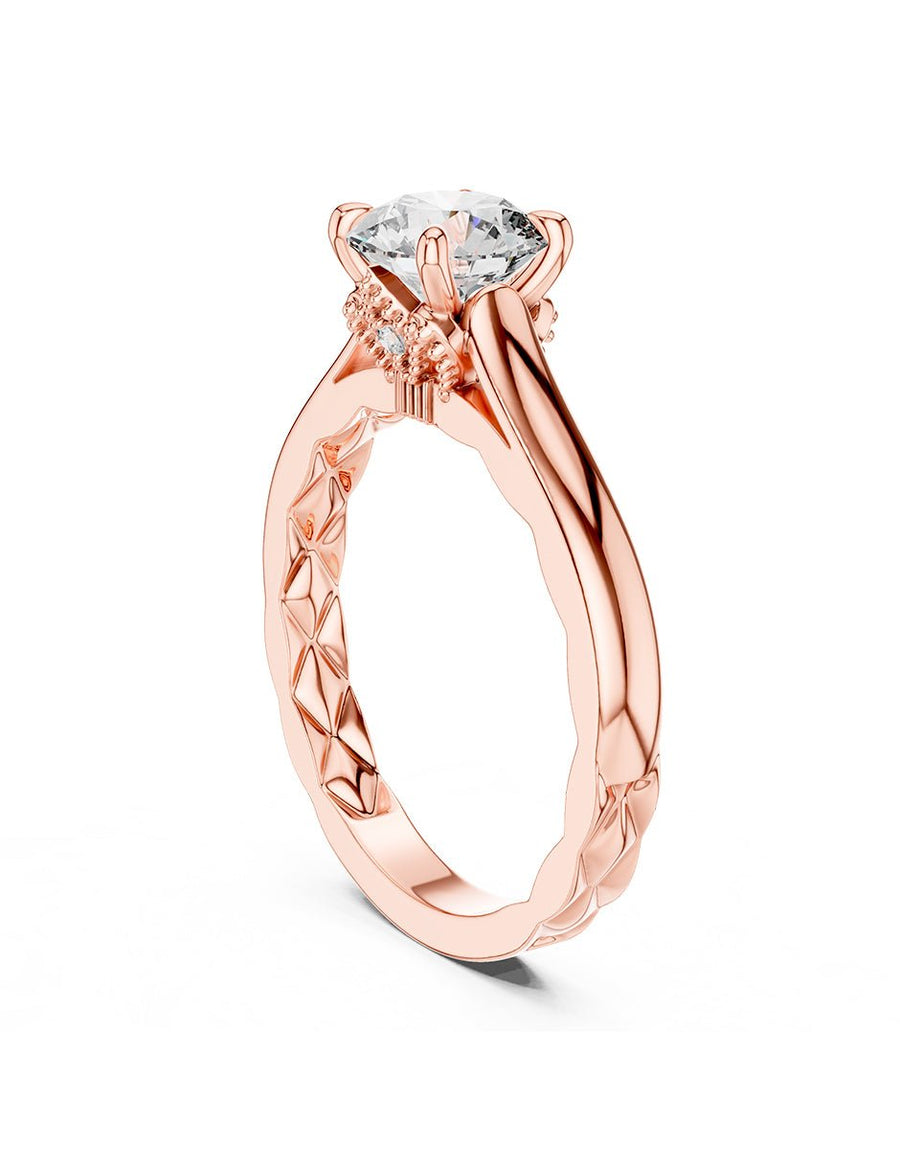 Anillo de compromiso - piedras laterales - AMORE297-RD-LG