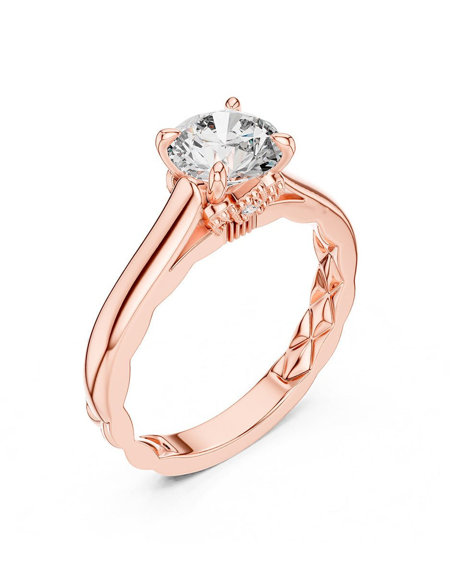 Anillo de compromiso - piedras laterales - AMORE297-RD-LG