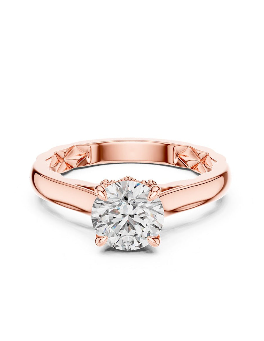 Anillo de compromiso - piedras laterales - AMORE297-RD-LG
