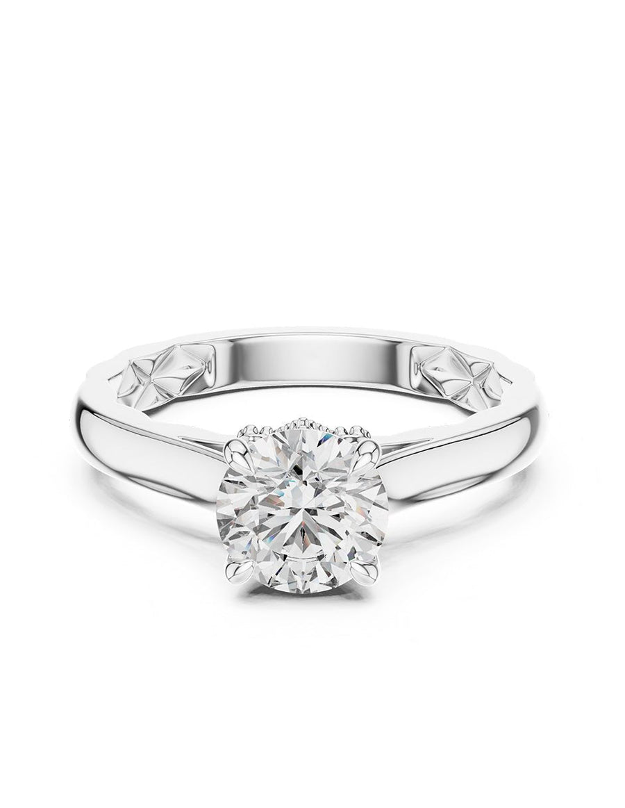 Anillo de compromiso - piedras laterales - AMORE297-RD-LG