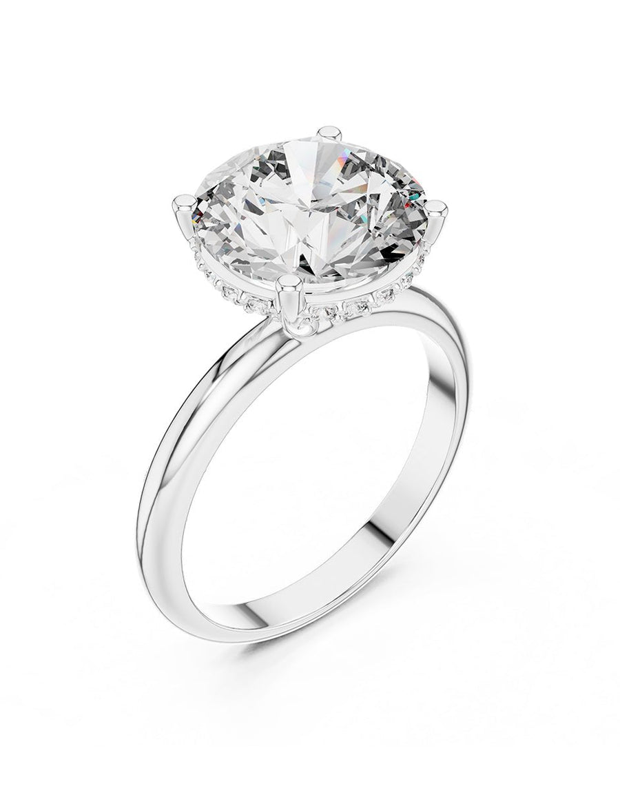 Anillo de compromiso - piedras laterales - AMORE298-RD-LG