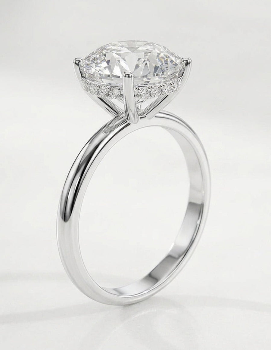Anillo de compromiso - piedras laterales - AMORE298-RD-LG