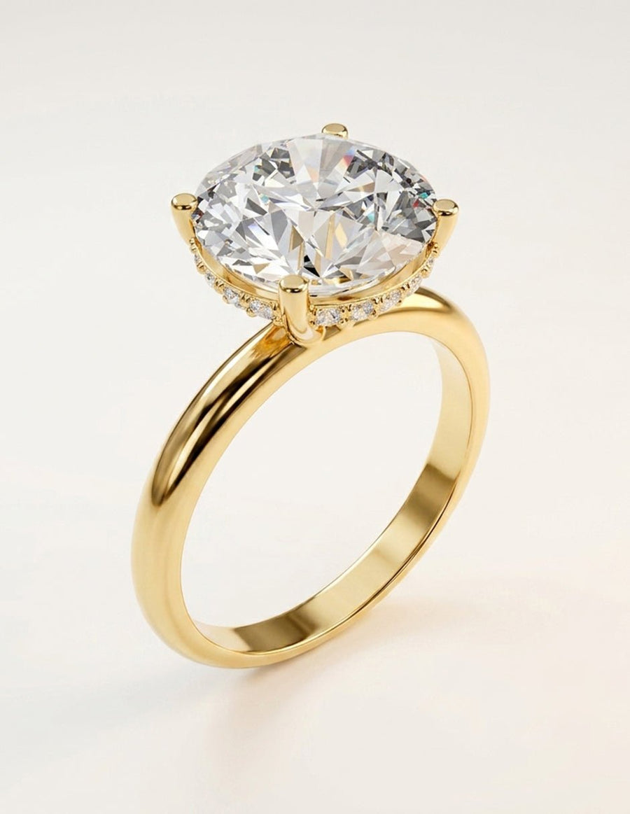 Anillo de compromiso - piedras laterales - AMORE298-RD-LG