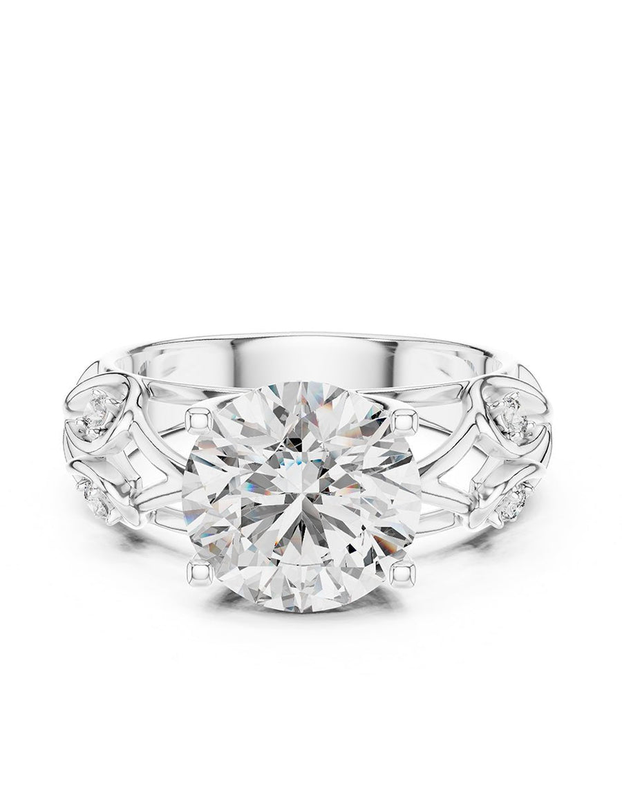 Anillo de compromiso - piedras laterales - AMORE299-RD-LG