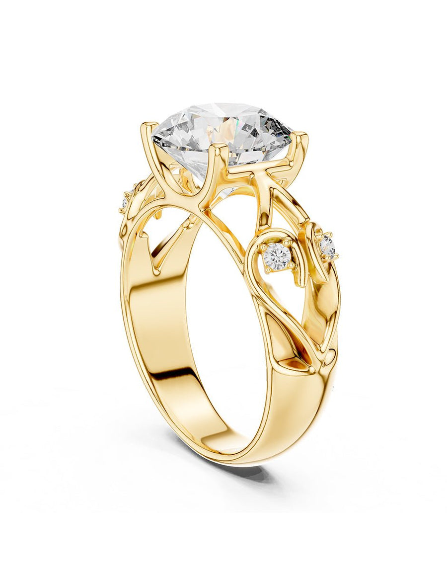 Anillo de compromiso - piedras laterales - AMORE299-RD-LG