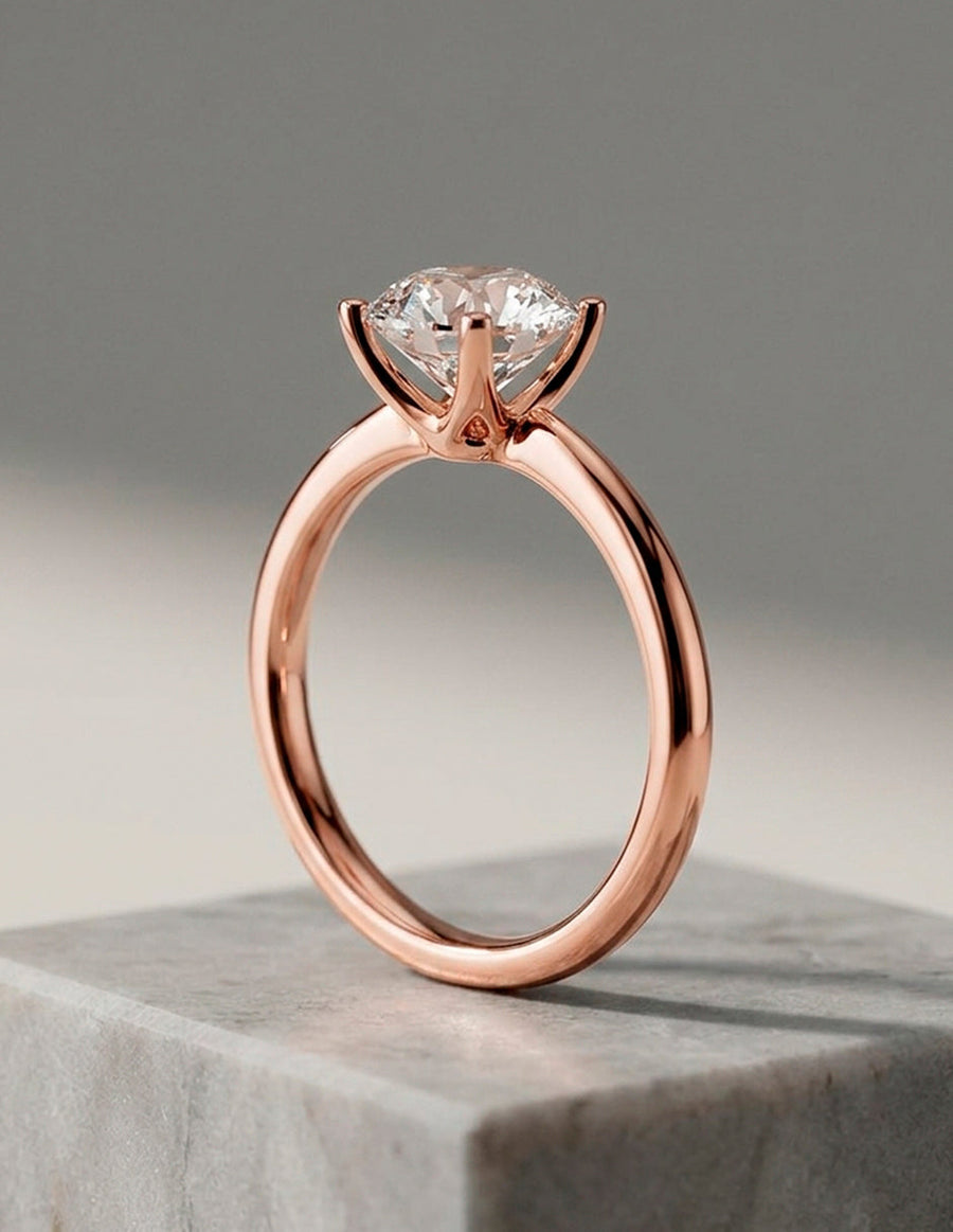 Anillo de Compromiso - solitario - AMORE30-RD-CZ