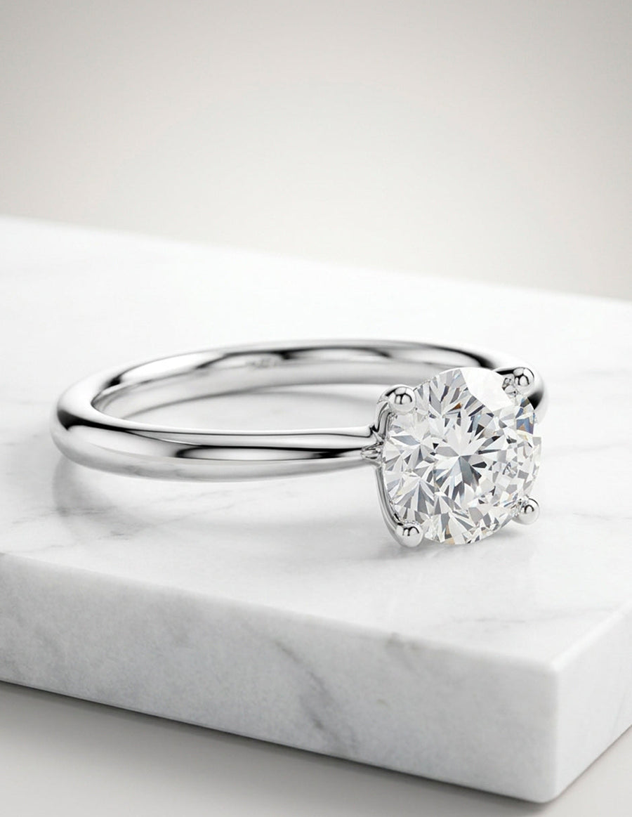 Anillo de Compromiso - solitario - AMORE30-RD-CZ
