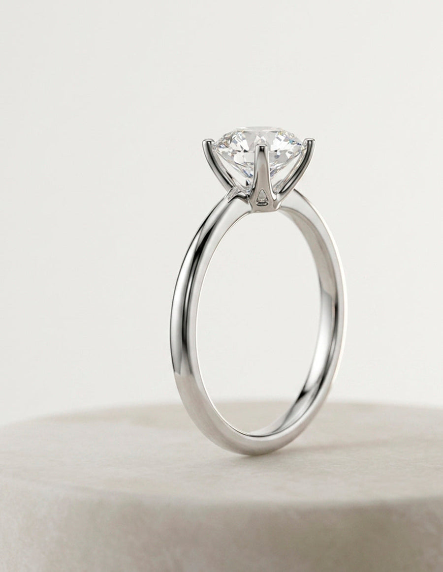 Anillo de Compromiso - solitario - AMORE30-RD-CZ