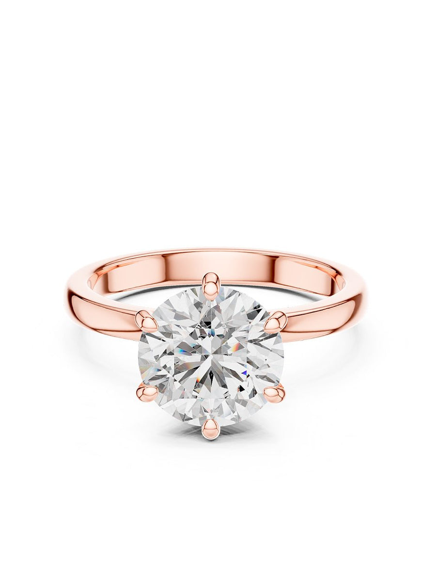 Anillo de compromiso - piedras laterales - AMORE302-RD-LG