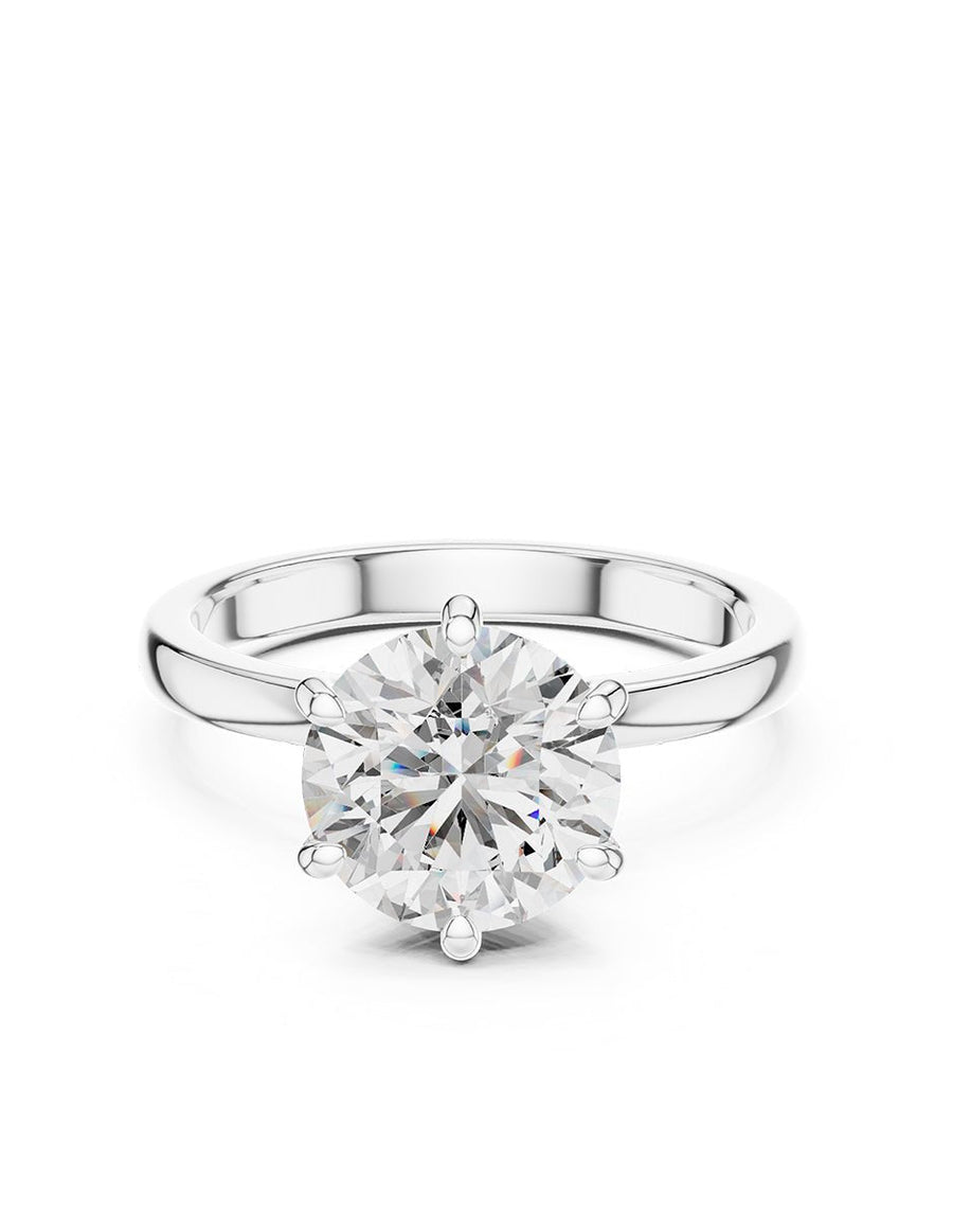 Anillo de compromiso - piedras laterales - AMORE302-RD-LG