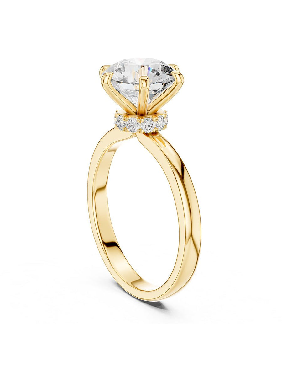 Anillo de compromiso - piedras laterales - AMORE302-RD-LG