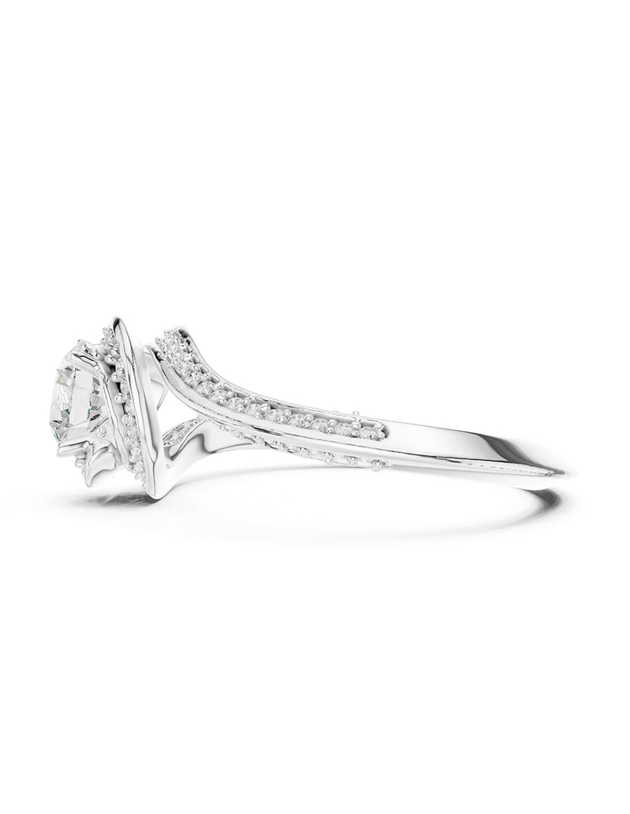 Anillo de compromiso - piedras laterales - AMORE305-RD-LG