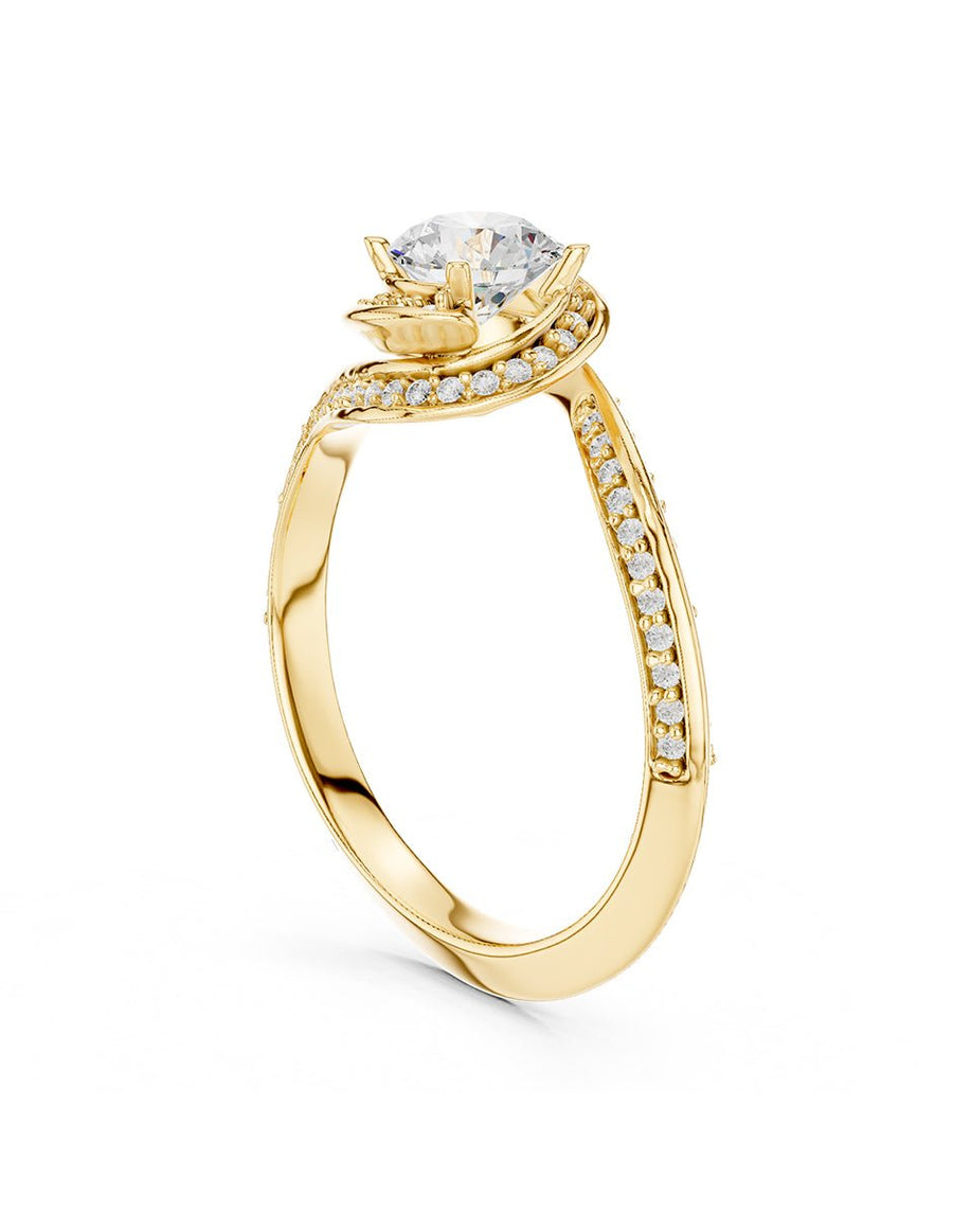 Anillo de compromiso - piedras laterales - AMORE305-RD-LG