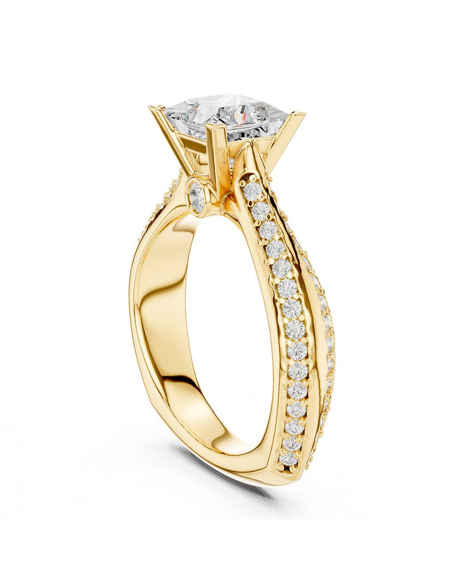 Anillo de compromiso - piedras laterales - AMORE306-PR-LG