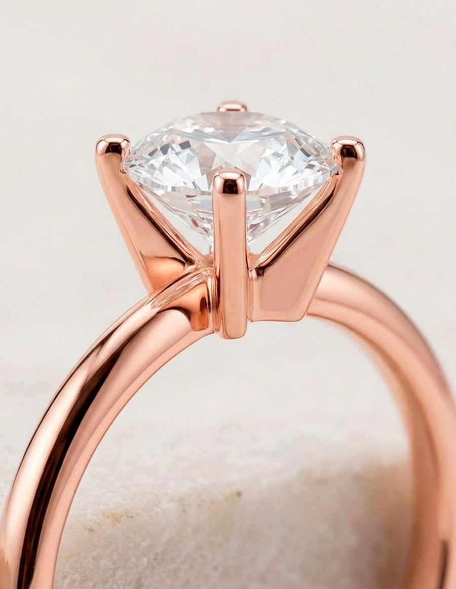 Anillo de Compromiso - solitario - AMORE31-RD-CZ