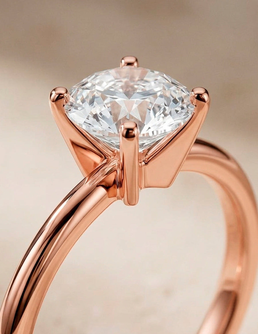 Anillo de Compromiso - solitario - AMORE31-RD-CZ