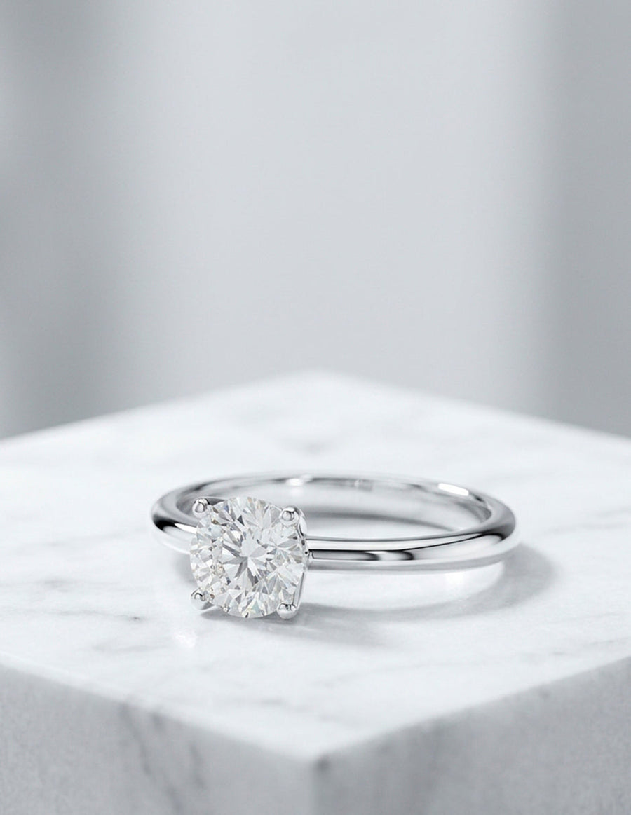Anillo de Compromiso - solitario - AMORE31-RD-CZ