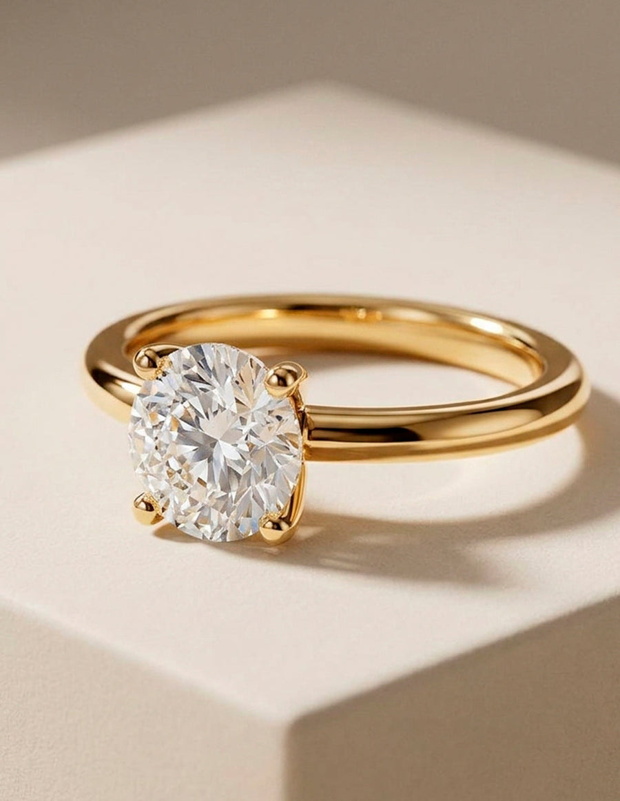 Anillo de Compromiso - solitario - AMORE31-RD-CZ