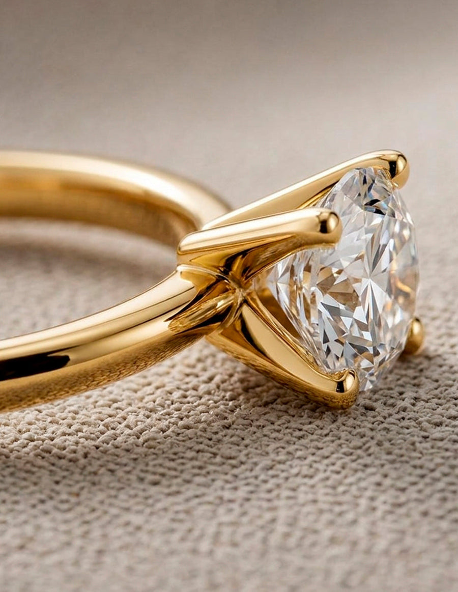 Anillo de Compromiso - solitario - AMORE31-RD-CZ