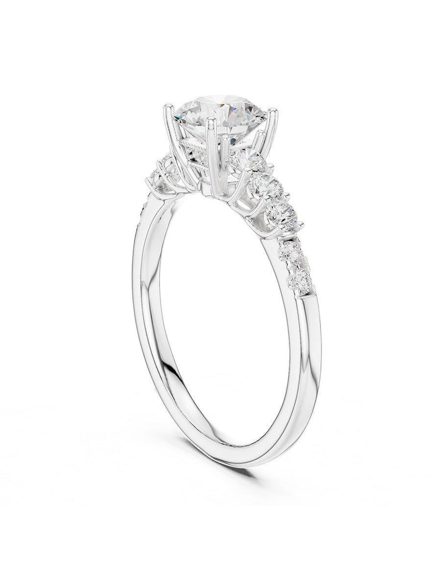 Anillo de compromiso - piedras laterales - AMORE312-RD-LG