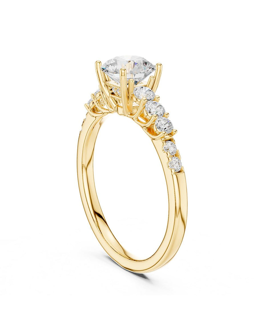 Anillo de compromiso - piedras laterales - AMORE312-RD-LG