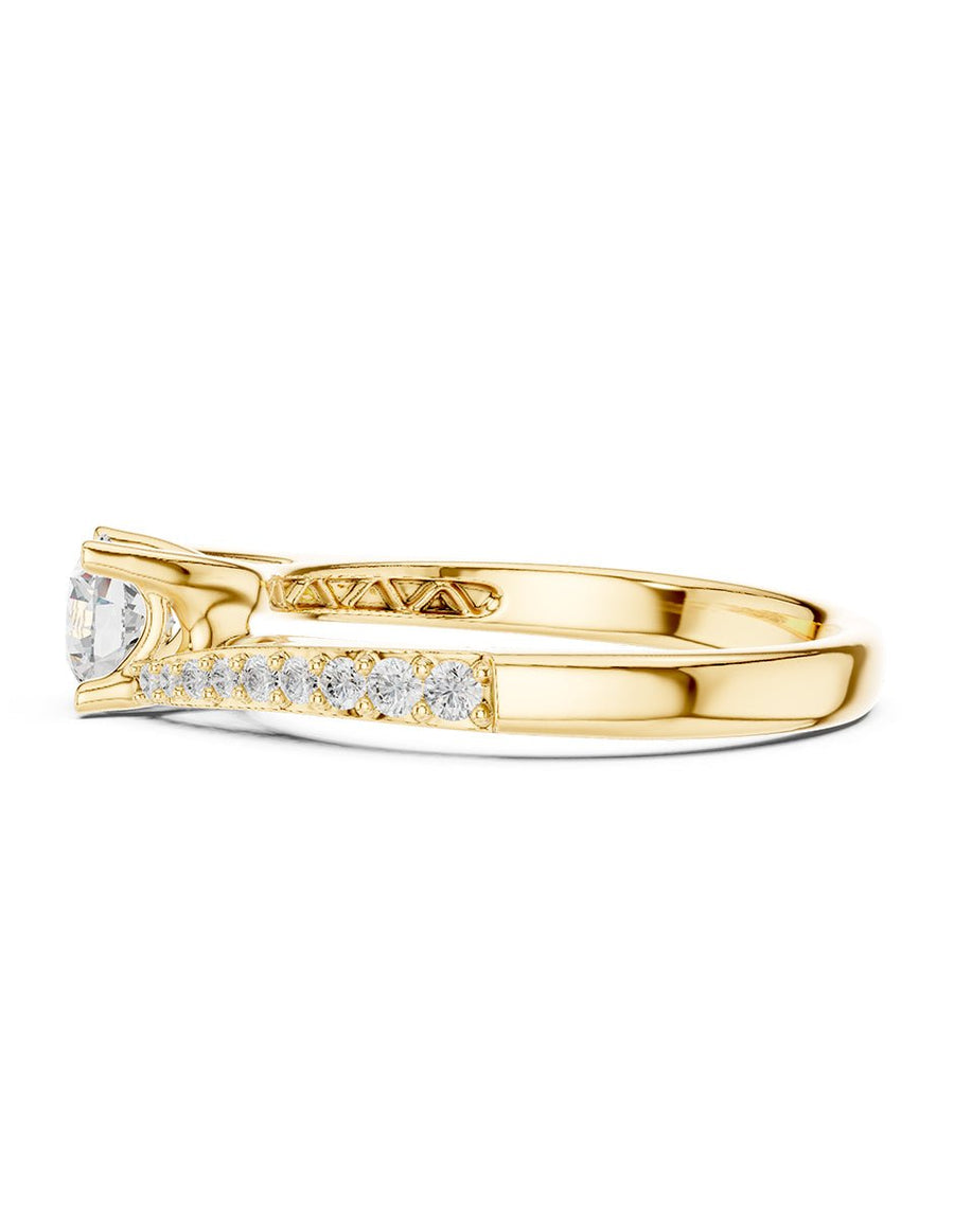 Anillo de Compromiso - piedras laterales - AMORE313-RD-CZ