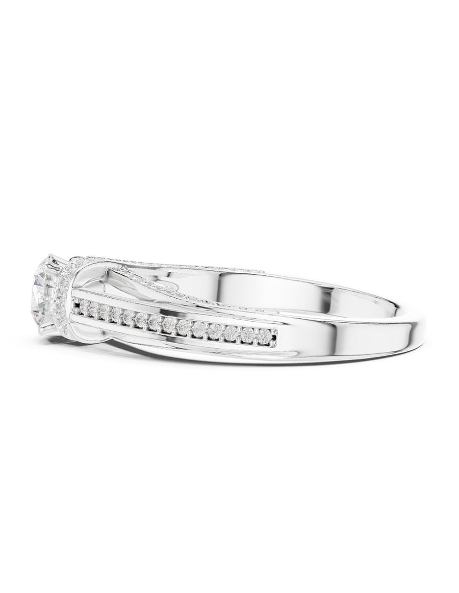 Anillo de compromiso - piedras laterales - AMORE314-RD-LG