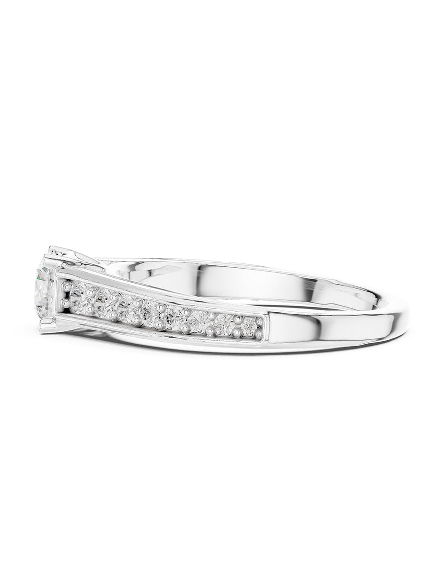 Anillo de compromiso - piedras laterales - AMORE316-RD-LG