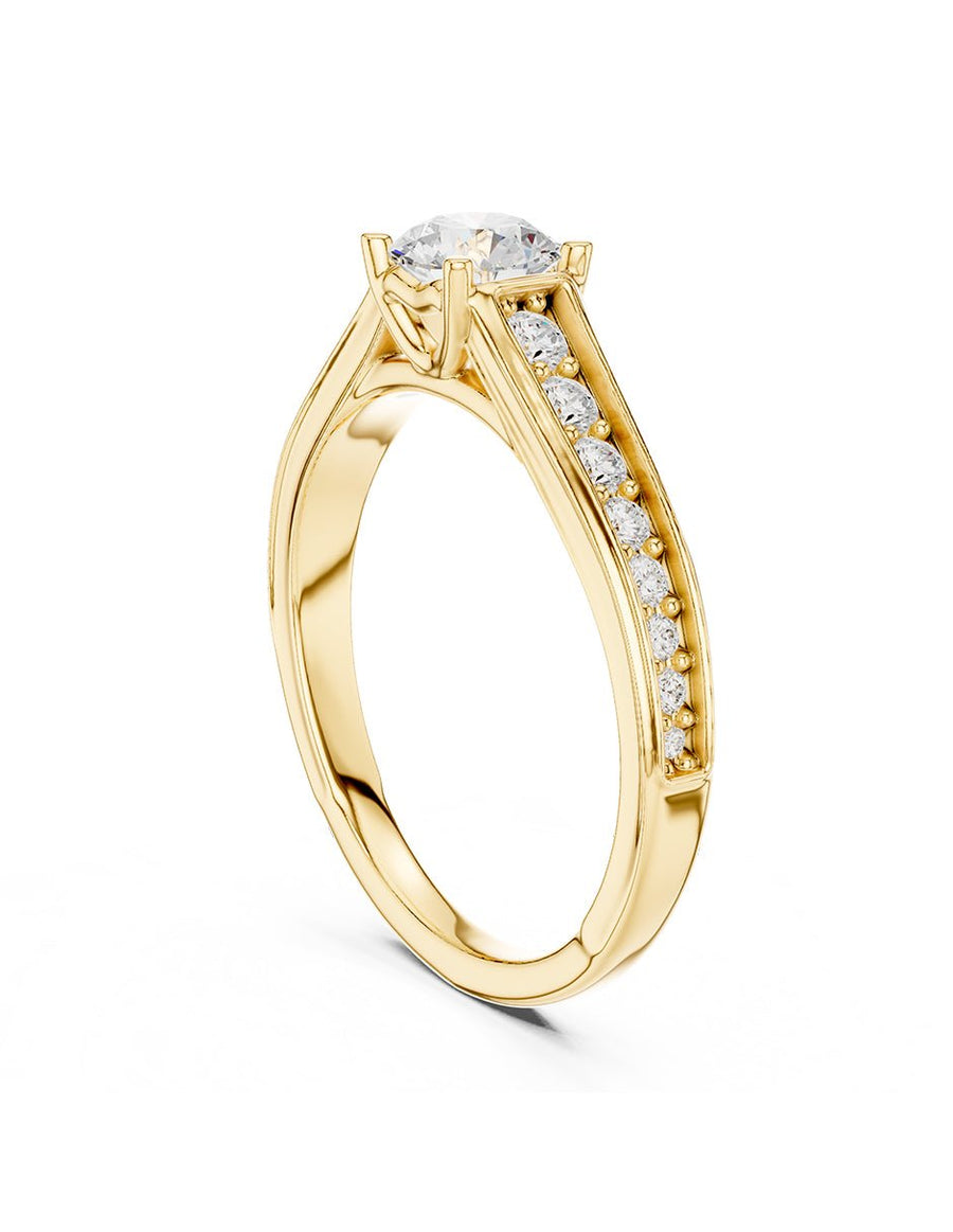 Anillo de compromiso - piedras laterales - AMORE316-RD-LG