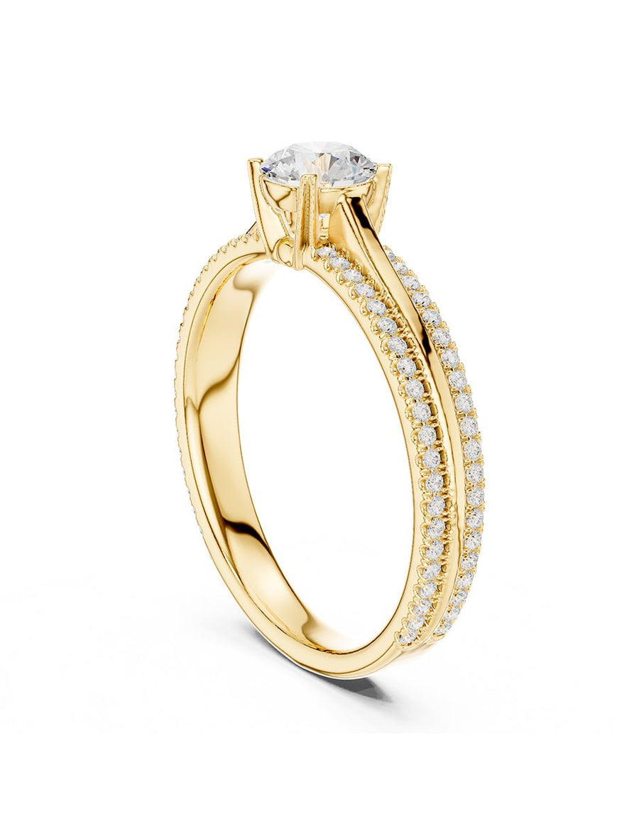 Anillo de compromiso - piedras laterales - AMORE317-RD-LG