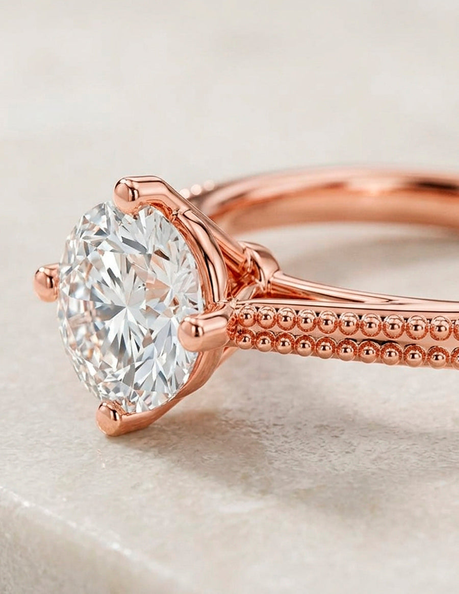 Anillo de Compromiso - solitario - AMORE32-RD-CZ