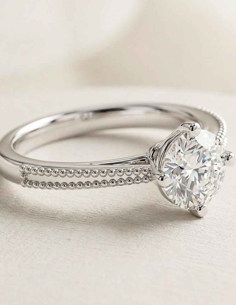 Anillo de Compromiso - solitario - AMORE32-RD-CZ