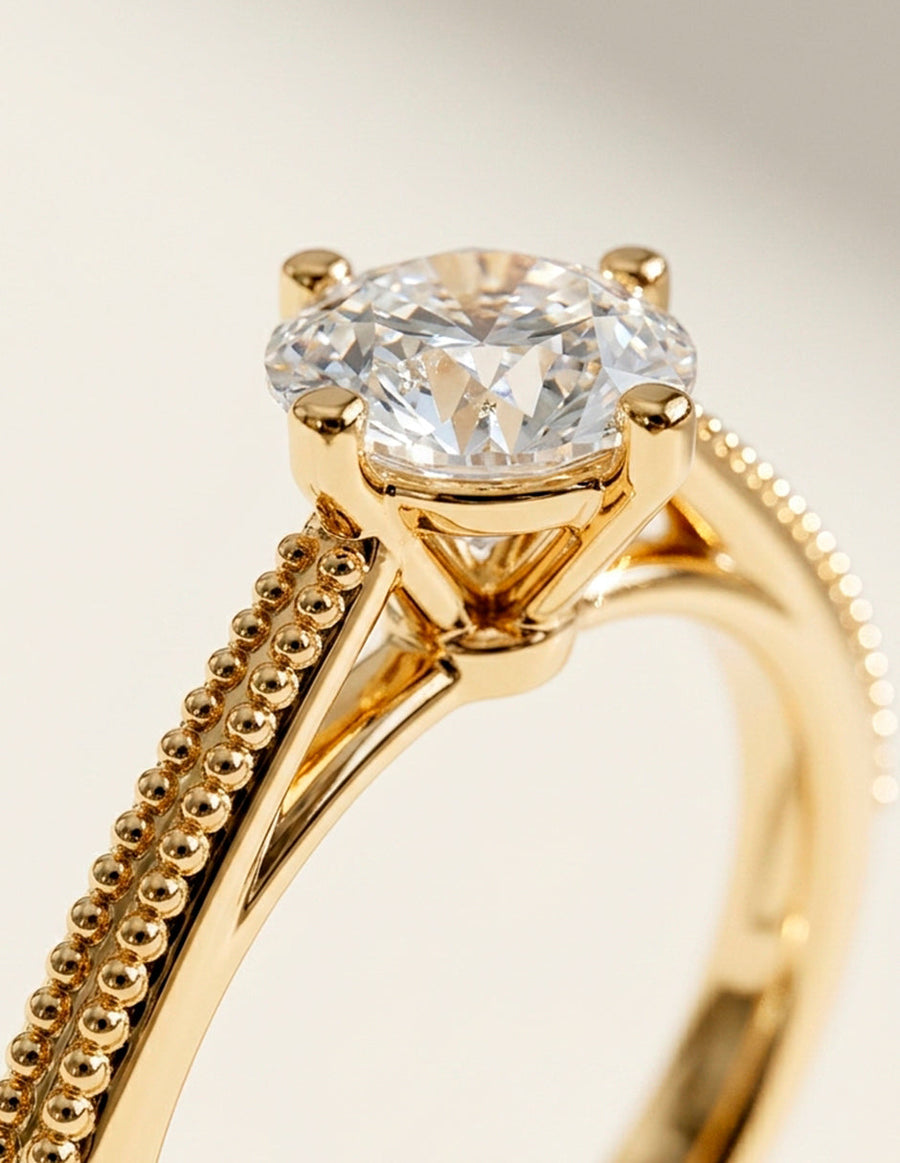 Anillo de Compromiso - solitario - AMORE32-RD-CZ