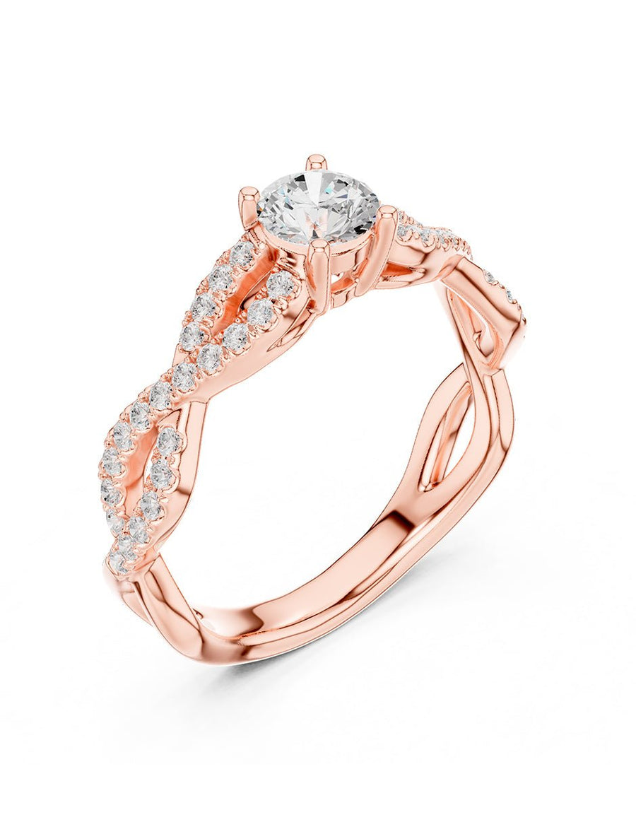Anillo de compromiso - piedras laterales - AMORE320-RD-LG