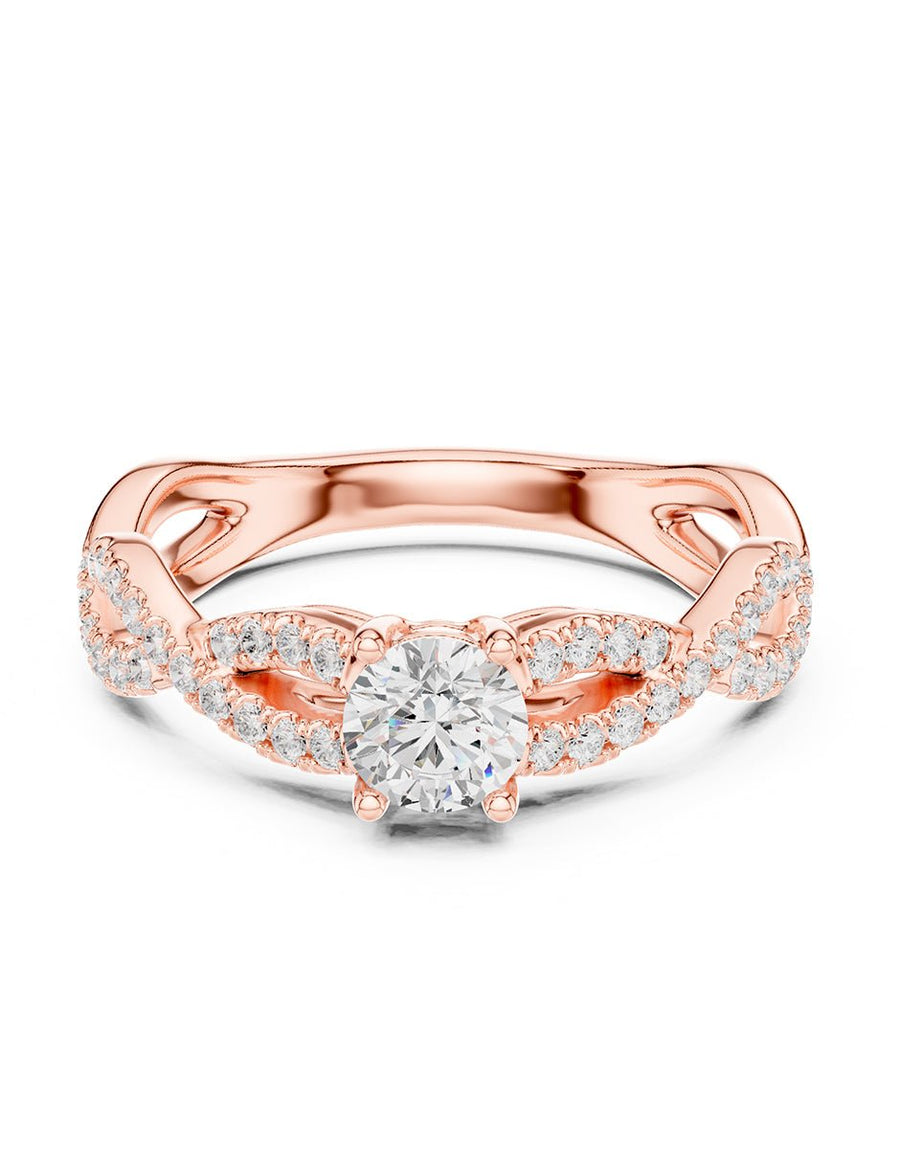 Anillo de compromiso - piedras laterales - AMORE320-RD-LG