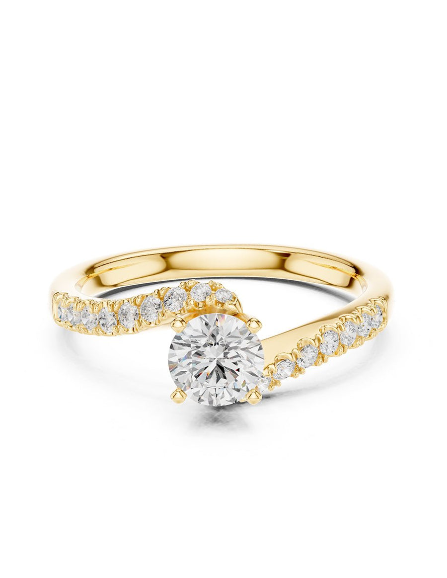 Anillo de compromiso - piedras laterales - AMORE321-RD-LG