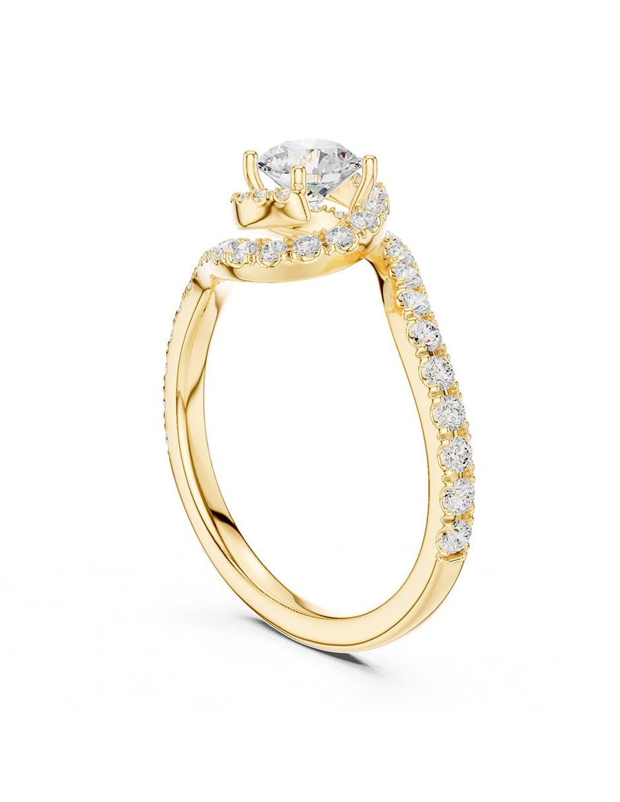 Anillo de compromiso - piedras laterales - AMORE323-RD-LG