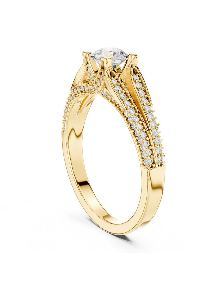 Anillo de compromiso - piedras laterales - AMORE325-RD-LG