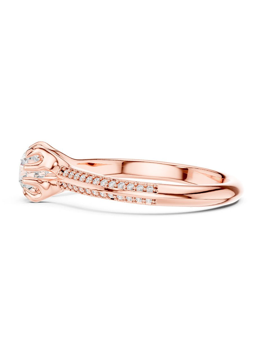 Anillo de compromiso - piedras laterales - AMORE327-RD-LG