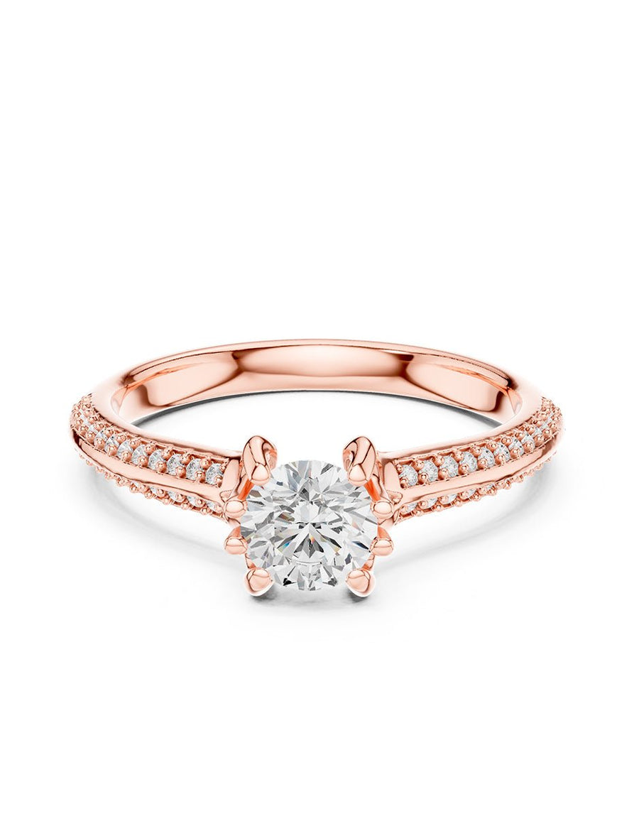 Anillo de compromiso - piedras laterales - AMORE327-RD-LG
