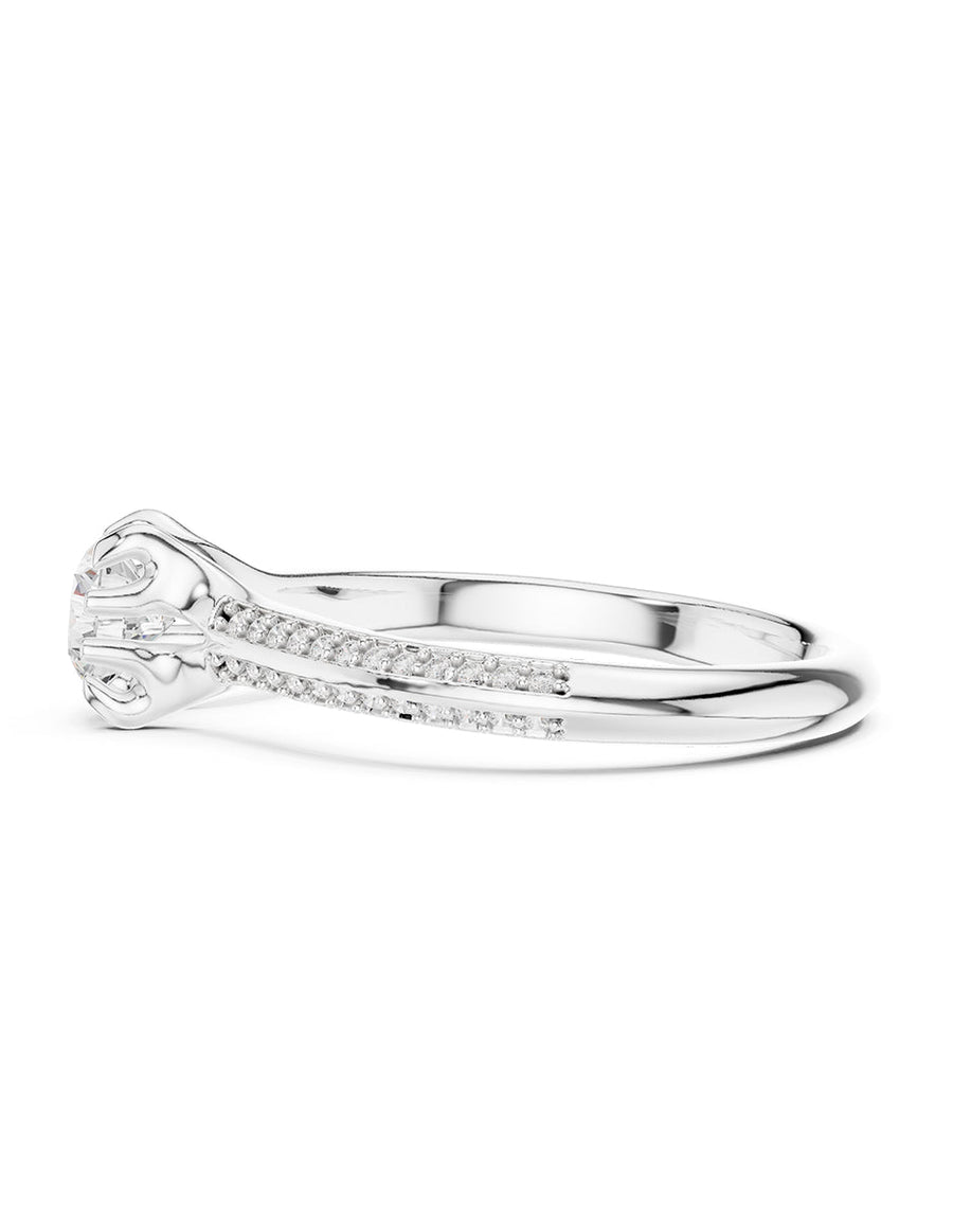 Anillo de compromiso - piedras laterales - AMORE327-RD-LG
