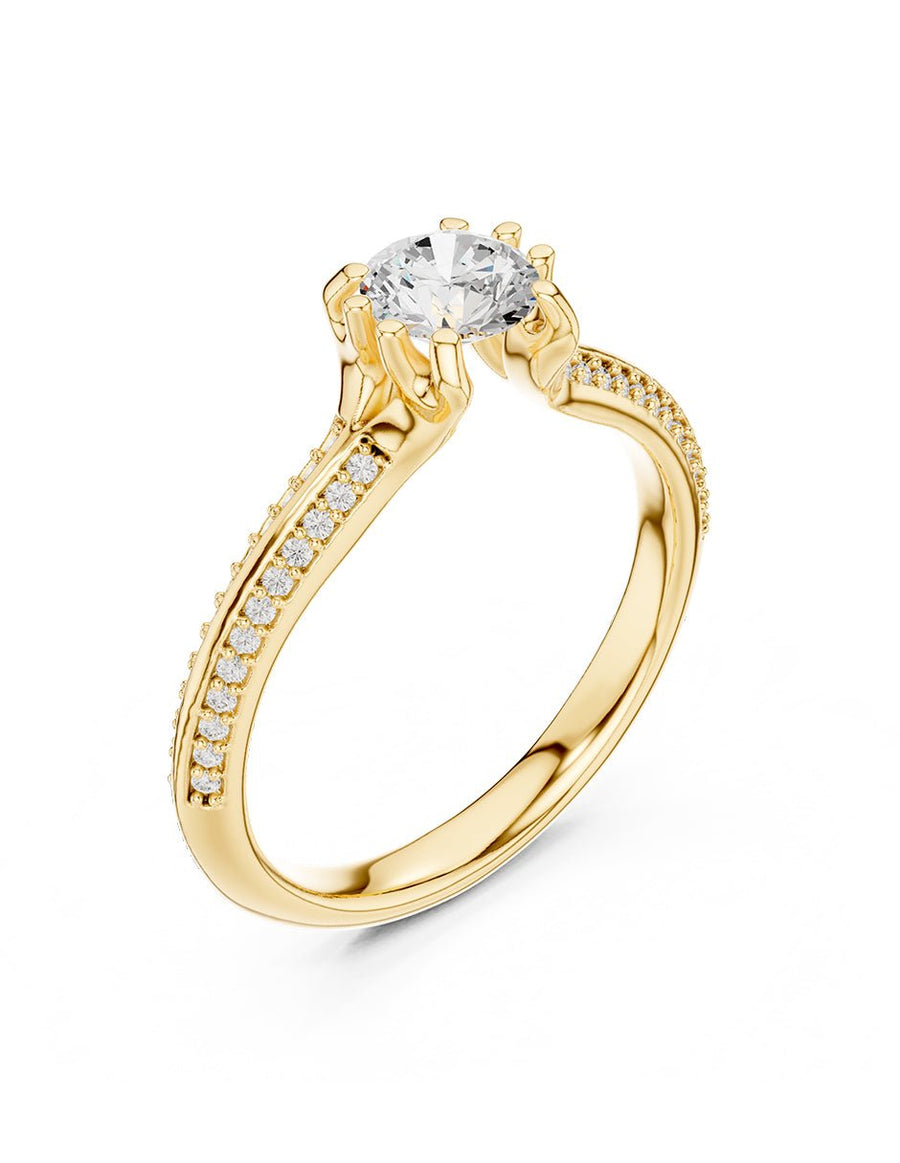 Anillo de compromiso - piedras laterales - AMORE327-RD-LG