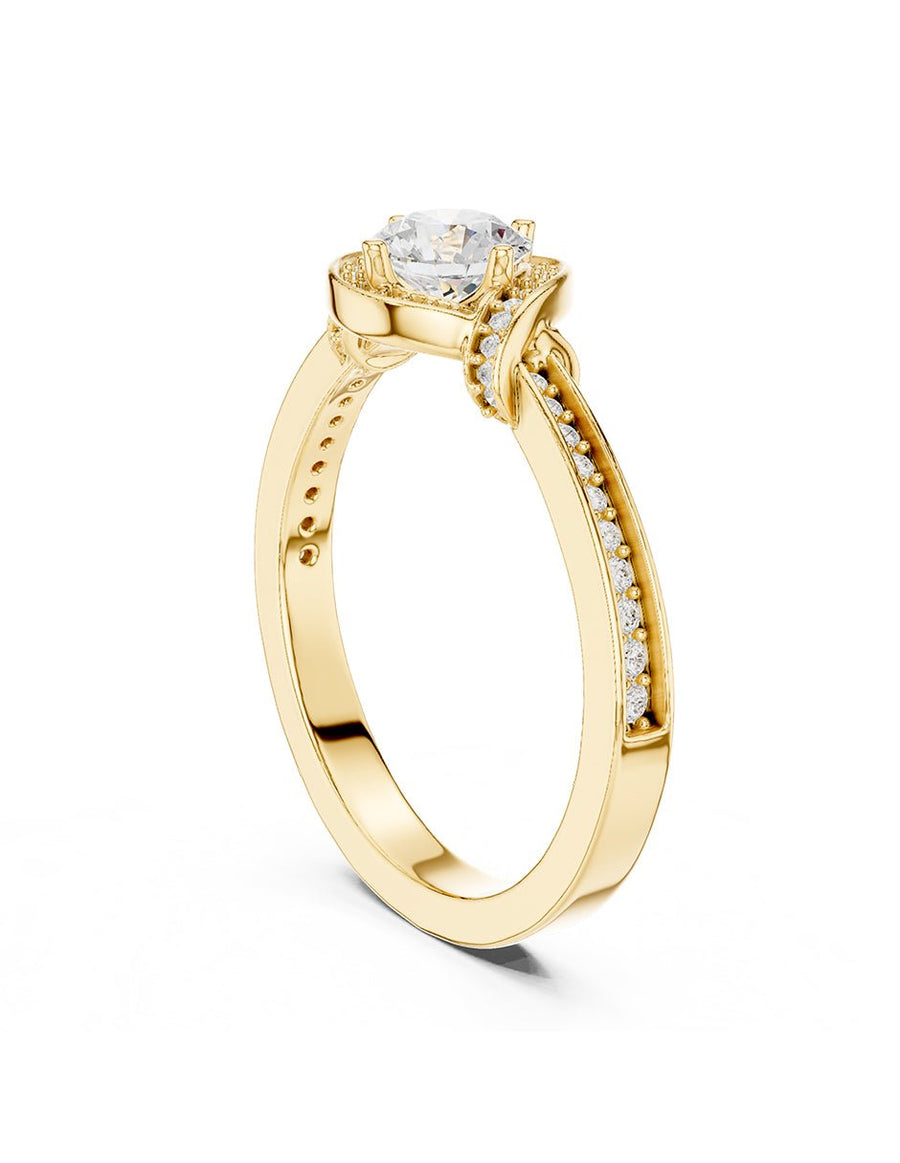 Anillo de compromiso - piedras laterales - AMORE328-RD-LG
